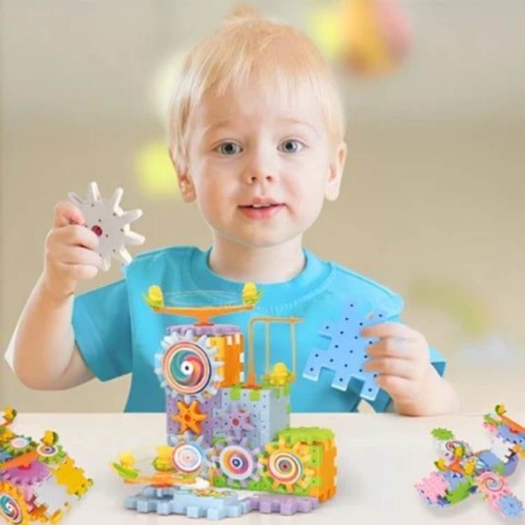 Kit Juego Didáctico de Engranajes con Motor- 194 Piezas