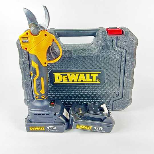 TIJERA PODADORA ELÉCTRICA DEWALT 36V + 2 BATERÍAS