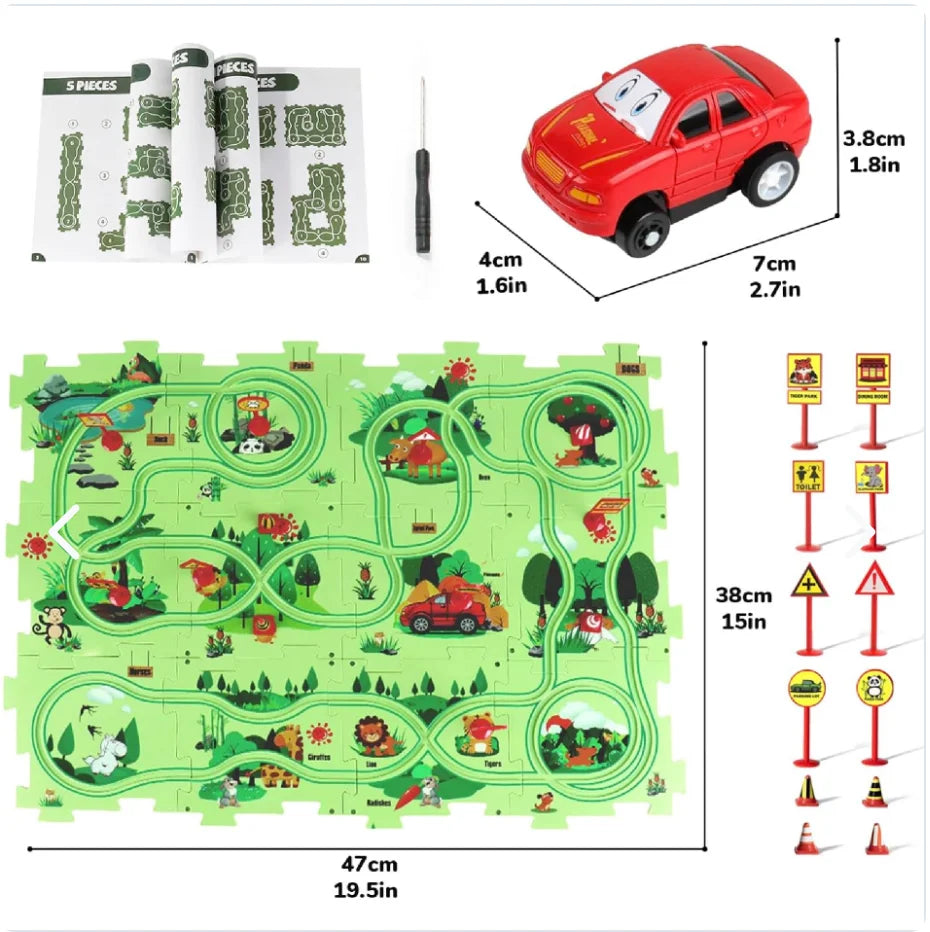 Pista De Rompecabezas Carrito 25 Pcs