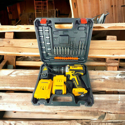 Kit Taladro Atornillador de alto impacto + 2 Baterías