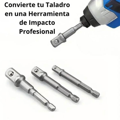 Set de 3 Adaptadores de Impacto para Taladro