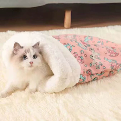 Cama Túnel Semi-Cerrada para Mascotas