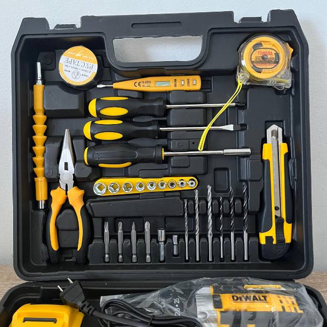 Taladro DeWalt 48V + Kit de Herramientas 35piezas