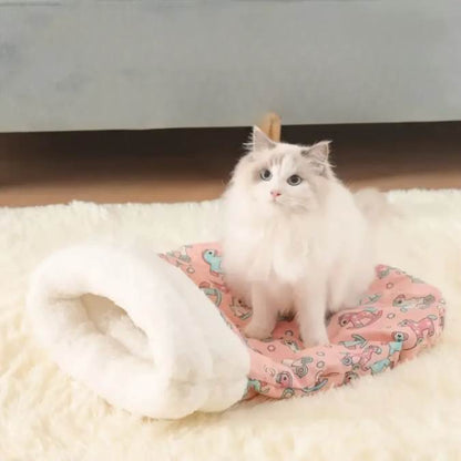 Cama Túnel Semi-Cerrada para Mascotas
