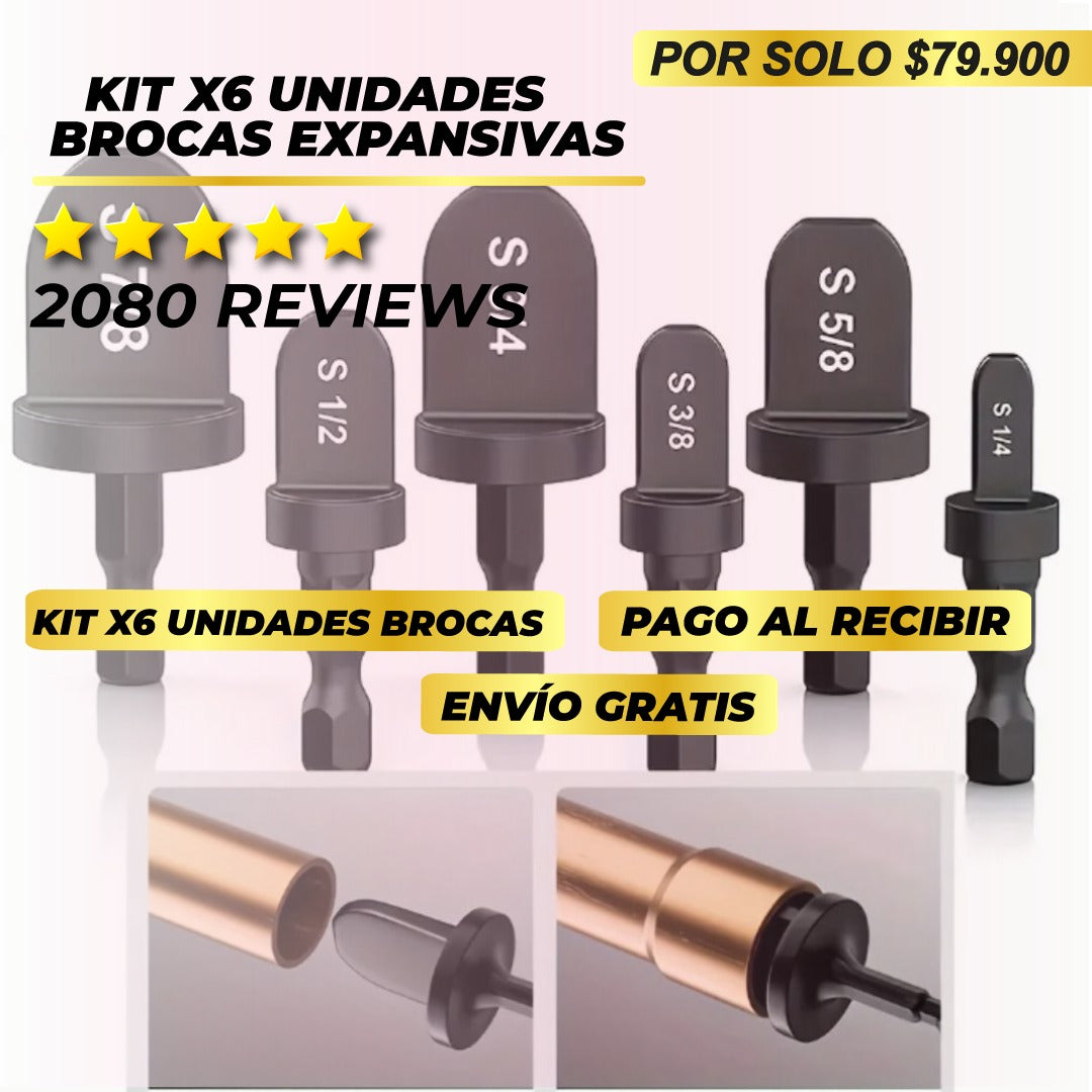 BROCAS EXPANSORAS X6 PARA TUBOS ALUMINIO-COBRE