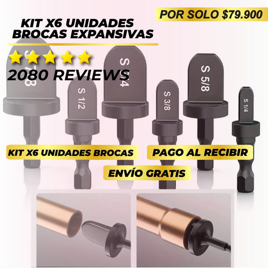BROCAS EXPANSORAS X6 PARA TUBOS ALUMINIO-COBRE