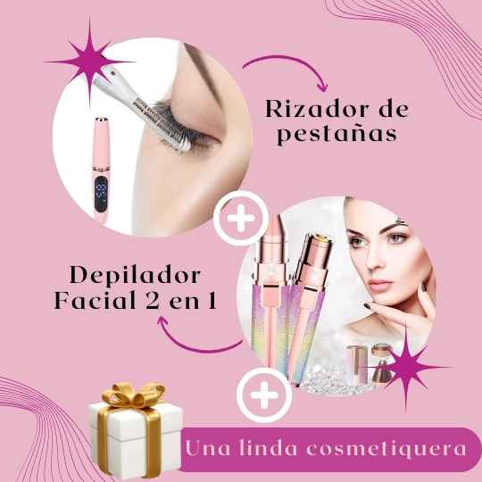 Rizador de Pestañas + Depilador Facial 2en1 + Obsequio