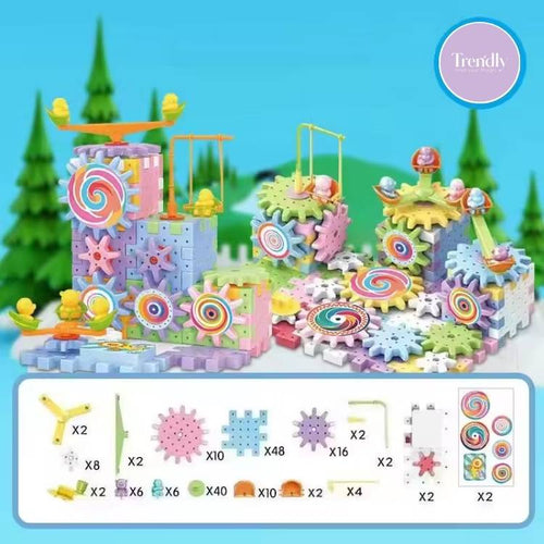 Kit Juego Didáctico de Engranajes con Motor- 194 Piezas