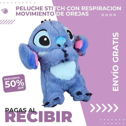 Peluche Stitch que Respira y Mueve sus Orejas