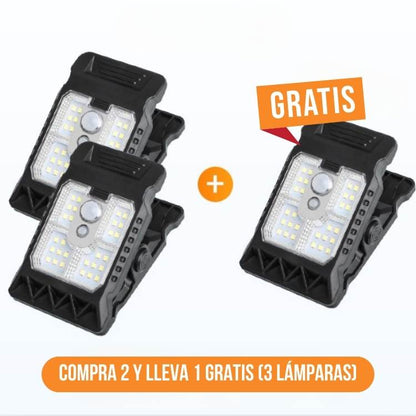LÁMPARA SOLAR DE CLIP CON SENSOR DE MOVIMIENTO